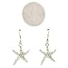 Silvertone and Rhinestone Starfish Dangle Earrings Fashion Jewelry
