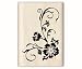 Hibiscus Corner Wood Mounted Rubber Stamp