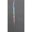 Club Pack of 12 Regal Peacock Glittered Glass Icicle Christmas Ornaments 5.25"