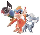  : Chatot, Monferno, Glameow - Pokemon Diamond & Pearl Multi-Pack Mini-Figures Series 3 (with Surprise Sticker)