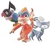  : Chatot, Monferno, Glameow - Pokemon Diamond & Pearl Multi-Pack Mini-Figures Series 3 (with Surprise Sticker)