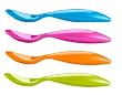 Zak Designs Gemini Assorted Brights 6-Inch Melamine Ice-Cream Spoons, Set of 4