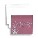Set/6 In Sympathy Message Cards w/Env & Blank Inserts - Rose