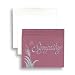 Set/6 In Sympathy Message Cards w/Env & Blank Inserts - Rose