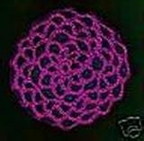 Magenta Hair Net Crocheted Hair Bun Cover- MEDIUM