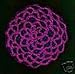 Magenta Hair Net Crocheted Hair Bun Cover- LARGE