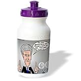 Rich Diesslins Funny General - Editorial Cartoons - John Kerry Foot In Mouth Disease - Water Bottles