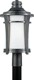 Quoizel HY9011GT Harmony 3-Light Outdoor Post Lantern, Grey Metallic