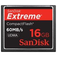SanDisk 16GB 60MB/s Extreme Compact Flash Card SDCFX-016G-A61 (US Retail Package)