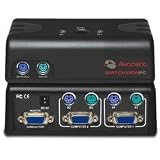 PC Hardware : Switchview MM2 2 Port PS/2 USB KVM Switch USB 2.0 Hub with Audio