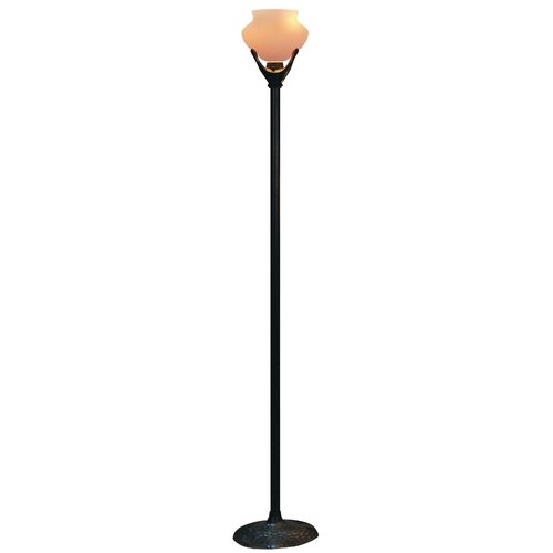 Beaux Arts Torchiere Floor Lamp in Antique Rust
