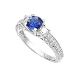 Sterling Silver Ring - Clear CZ - Round Blue Sapphire - Prong Set - 6 mm x 3 mm, Sizes 4-9 Sterling Silver Ring - Clear CZ - Round Blue Sapphire - Prong Set - 6 mm x 3 mm, Sizes 4-9