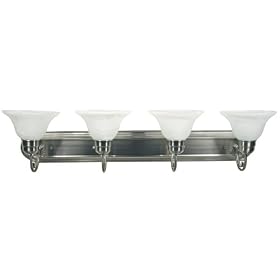 Yosemite Home Decor 4994-4SN 35-Inch 4-Light Bathroom Vanity, Satin Nickel by Yosemite Home Decor