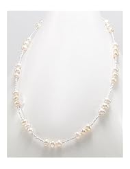 Fresh Water Pearls Necklace In 92.5 Sterling Silver
