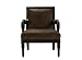 Arizona Brown Antique Walnut Polyester Accent Chair