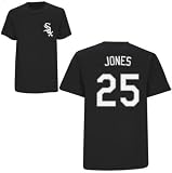 Mens Chicago White Sox #25 Andruw Jones Name and Number Tshirt
