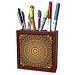 Houk Digital Abstraction Art - Fancy Kaleidoscopes - Blue Glow Love Flower - Tile Pen Holders-5 inch tile pen holder