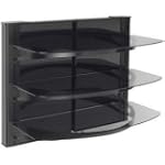 Sanus Systems VF5023-B1 Dual Column Wall-Mounted Furniture Component with 3 Shelves
