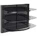 Sanus Systems VF5023-B1 Dual Column Wall-Mounted Furniture Component with 3 Shelves