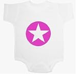 CIRCLED STAR PINK Baby Ultrasoft Onesie