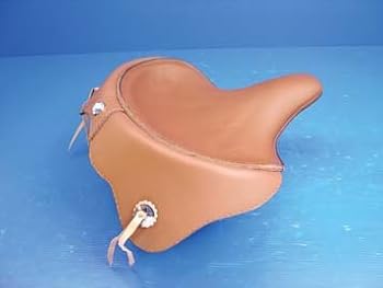Motorcycle Brown Leather Early Style Solo Seat