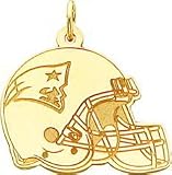14K Gold NFL New England Patriots Football Helmet Charm