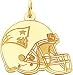 14K Gold NFL New England Patriots Football Helmet Charm