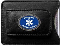EMT Leather Money Clip Card Holder