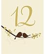 Love Bird Table Number Card - Numbers 25-36