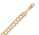 8 14/20 Gold Fill Large Charm Chain Bracelet