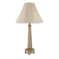 Royce Lighting RLT02-57 Outdoor One-Light Table Lamp Latte with Beige Weather Resistant Fabric Shade