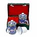 Tea for Two - Blue Lotus Blossom and Calligraphy Tea Cups with Strainers and Lids in a Silk Gift Box - a Perfect Gift!