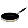Le Creuset Cast Iron Satin Black Interior Frying Pan, Almond, 26 cm