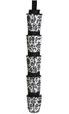Hanging Shoe Organizer- 20 Pockets (Black & White)