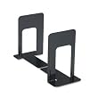 Jumbo Economy Bookends with Standard Base, 5-7/8 x 8-1/4 x 9, Steel, Black