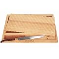 Planche � decouper + couteau pain LAGUIOLE BOIS aimant�