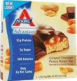 Atkins Advantage Bar Caramel Chocolate Peanut Nougat 5 Bars 31vg22Kmu%2BL. SL160 Atkins Advantage Bar Caramel Chocolate Peanut Nougat 5 Bars