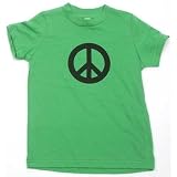 Peace Sign on Short Sleeve Toddler Fine Jersey T-shirt, 4T, Light Blue