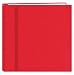 Pioneer 12 Inch by 12 Inch Snapload Fabric Cover with Ribbon Trim Memory Book, Red