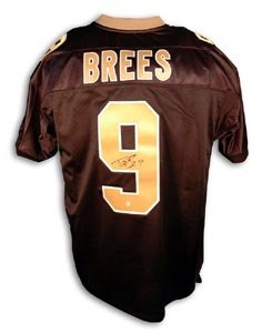 Drew Brees Signed New Orleans Saints Reebok Authentic Black Jersey