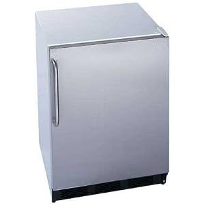 Summit FF7keypadCSSGreen Green Keypad Locking Fully Wrapped Stainless Steel Commercial Compact Refrigerator with 5.5 Cu Ft, Interior Light and Adjustable Shelves FF7KEYPADCSS