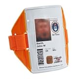 Reflective Armband w/ ID Holder (Neon Orange)