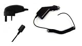 TKNO 3 Pin Mains Charger + 12/24v In Car Charger Package for Vodafone 527   Vodafone TKNO package Mains CHARGER 12/24V 
