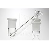 Medglass 12-1222 Glass Water Jacketed Distilling Column, 18mm Female to 14mm Male Dropdown Adapter Z-config