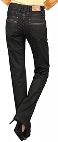 Women's Casual Mid-rised Pants Slim Fit Straight Jeans