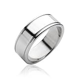 Basic Ring Wedding Band Ring Stainless Steel 8mm Comfort Fit (Size 13)