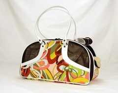 Candy Cane Roxy Collection 3 Zipper Dog Carrier by Petote (Small)