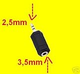 Klinkenstecker 2,5 mm Stereo auf 3,5mm Klinke - 