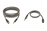 SoundTech 10' & 3' 1/4 TRS connections Green STELQ103G