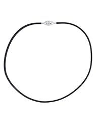 Frolic Sterling Silver Black Leather 3mm Cord Necklace - 18 Inches